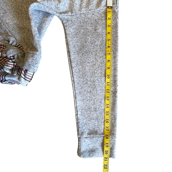 IZOD Women's Long Sleeve Tie-Front 2-Fer Sweatshirt Plaid Underlay Size XXL - Picture 9 of 10